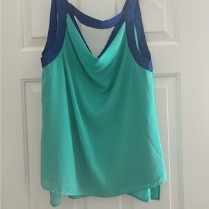 Women's Sleeveless Top - Blue and Green